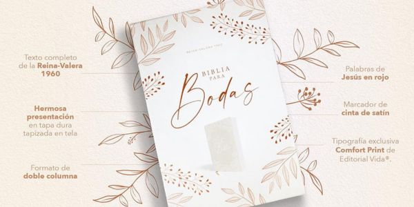 La Reina-Valera 1960 Biblia para bodas, de hermoso diseño, es la Biblia perfecta para usar durante ese momento especial y durante los años venideros, a medida que el matrimonio crece.