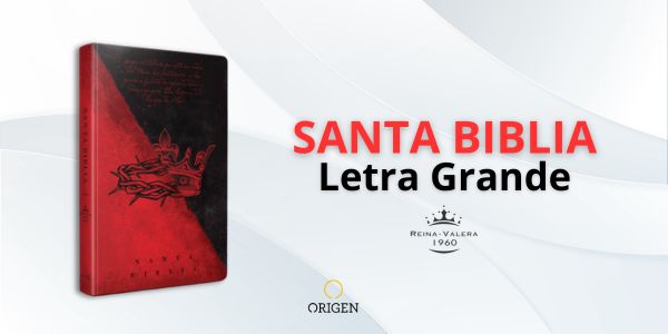 Biblia tamaño manual, ultrafina y con letra grande, tapa dura con un estudio conciso de los nombres de Dios.