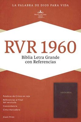 Biblia Letra Grande Rojizo con Índice