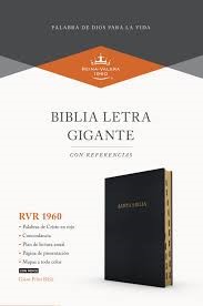 Biblia Letra Gigante Imitación Piel Negro con Índice (Tapa Suave)