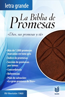 Biblia de Promesas Letra Grande (Piel especial café con detalles) [Biblia]