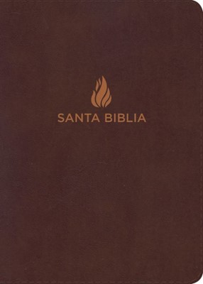 BIblia Letra Gigante Piel Fabricada Marrón con Índice