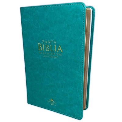 Biblia Reina Valera 1960 Letra Grande Imitación Piel Turquesa