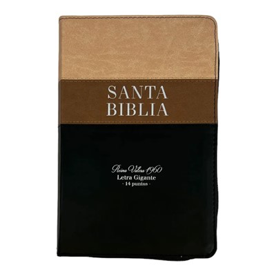 Biblia Letra Gigante Reina Valera 1960 Beige/Café/Negro
