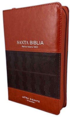 Biblia Letra Gigante Reina Valera 1960 con Cierre e Índice Café