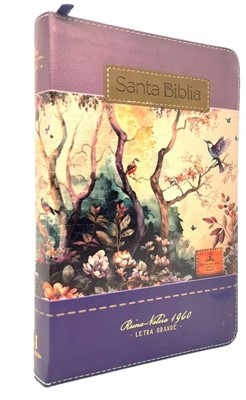 Biblia Reina Valera Letra Grande con Cierre e Índice Lila/Morado