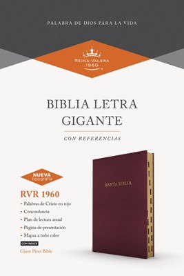 Biblia Letra Gigante Imitación Piel Borgoña Índice