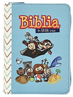 Biblia Mi Gran Viaje Azul con Cierre