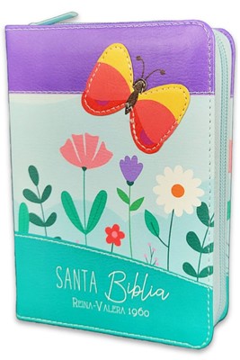 Biblia Reina Valera Bolsillo Mariposa Lila