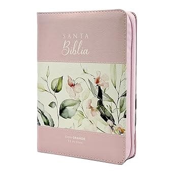 Biblia Reina Valera 1960 Letra Grande Compacta con Cierre e Índice Rosa