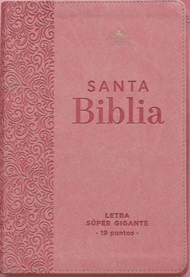Biblia Letra Súper Gigante RVR1960 Rosa con Índice