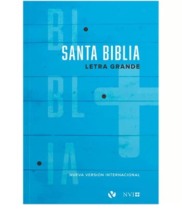 Biblia NVI Letra Grande Tapa Rústica Azul
