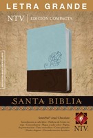 Biblia NTV Compacta SentiPiel Azul/Chocolate (Tapa Suave)