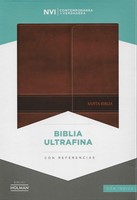 Biblia NVI Ultrafina con Solapa Símil Piel Marrón (Tapa Suave)