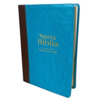 Biblia Reina Valera 1960 Letra Gigante Marrón - Turquesa (Tapa Rústica)