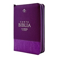 Biblia Reina Valera 1960 Letra Grande con Cierre e Índice Compacta Jeans Lila (Tapa Suave)
