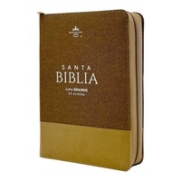 Biblia Reina Valera 1960 Letra Grande con Cierre e Índice Compacta Jeans Marrón (Tapa Suave)