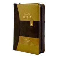 Biblia Reina Valera 1960 Letra Grande con Cierre e Índice Compacta Café (Tapa Rústica)