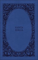 Biblia Reina Valera 1960 Letra Grande Tierra Santa con Cierre Azul (Tapa Suave)