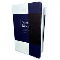 Biblia Letra Grande Reina Valera Blanco/Azul (Tapa Suave)