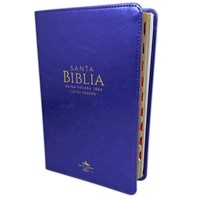 Biblia Letra Grande Reina Valera con Índice Lila (Tapa Suave)