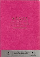 Biblia Letra Súper Gigante Reina Valera 1960 Fucsia con índice (Tapa Suave)