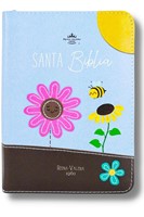 Biblia Reina Valera Bolsillo Abejas Café Azul (Tapa Suave)