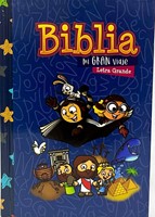 Biblia Mi Gran Viaje Letra Grande Azul (Tapa Dura)