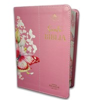 Biblia Reina Valera 1960 Letra Grande Compacta Flores Rosas (Tapa Suave)