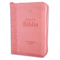 Biblia Reina Valera 1960 Letra Grande Compacta con Cierre Rosa (Tapa Suave)