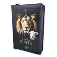 Biblia Reina Valera 1960 Letra Grande Compacta con Cierre e Índice León (Tapa Suave)