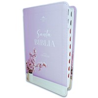 Biblia Reina Valera 1960 Letra Grande Tamaño Manual Lila con Jarrón (Tapa Suave)