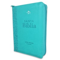 Biblia Reina Valera 1960 Letra Grande Compacta con Cierre Turquesa (Tapa Suave)