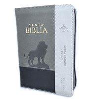 Biblia Reina Valera 1960 Letra Grande Compacta con Cierre e Índice Gris (Tapa Suave)