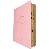Biblia Letra Supergigante Reina Valera 1960 Rosa con Índice (Tapa Suave)