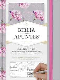 Biblia de Apuntes Tela Gris/Floreado