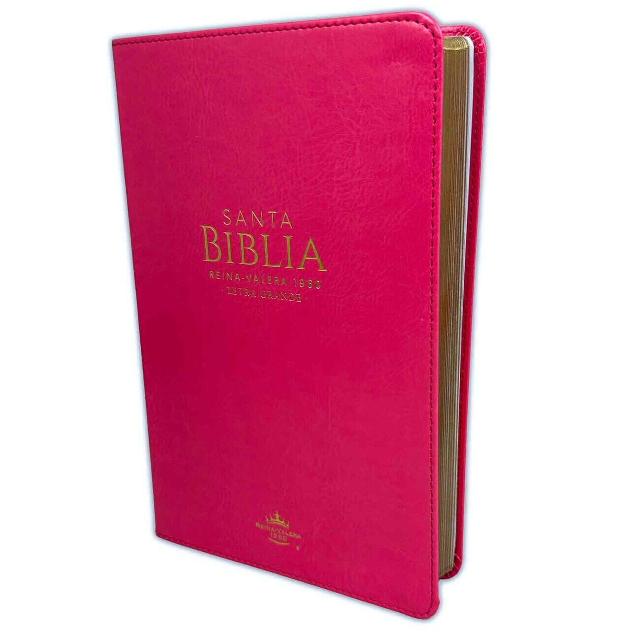 Biblia Reina Valera 1960 Letra Grande Imitación Piel Fucsia