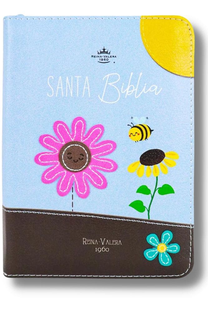 Biblia Reina Valera Bolsillo Abejas Café Azul