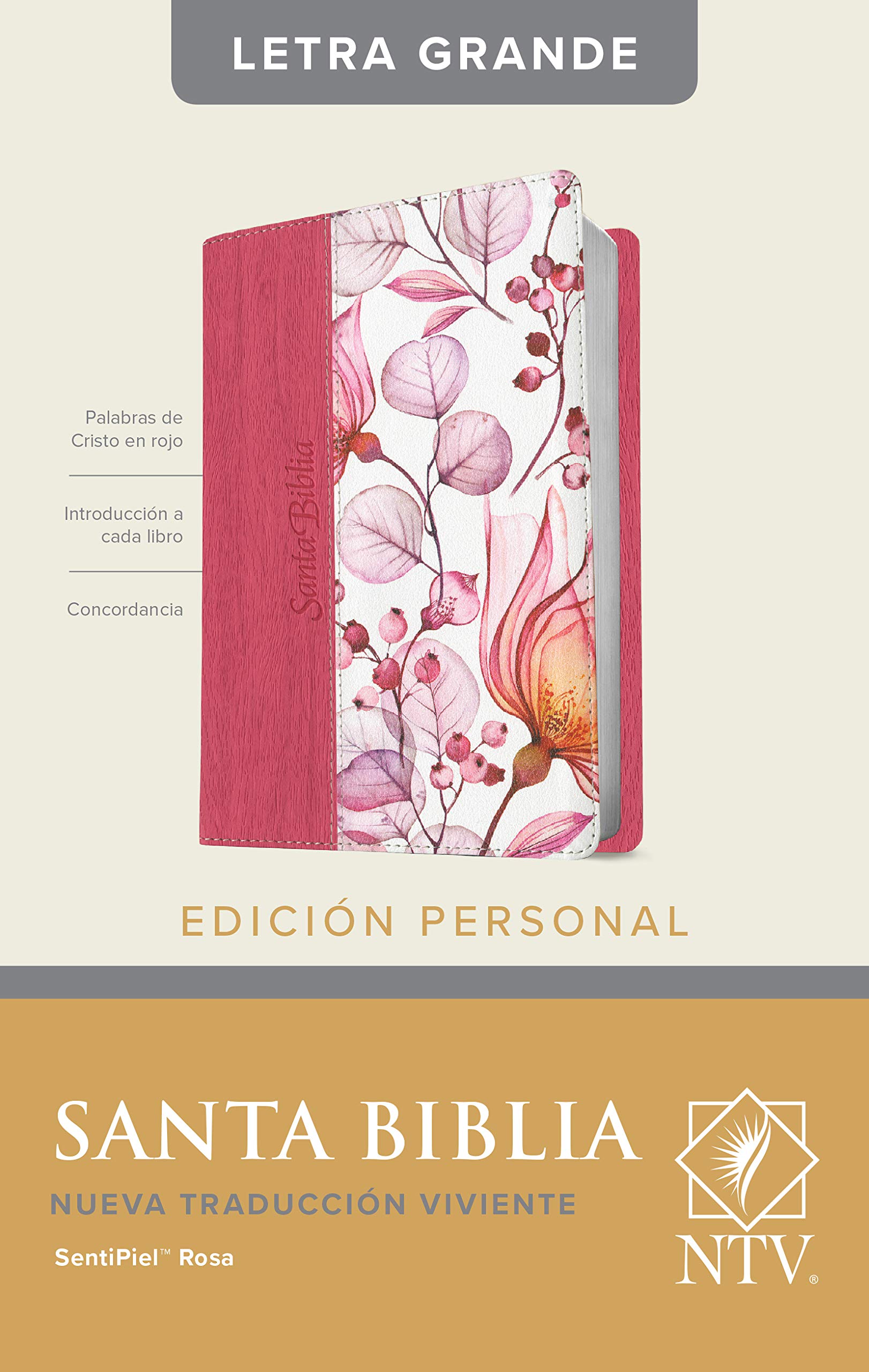 Biblia NTV Letra Grande Rosas