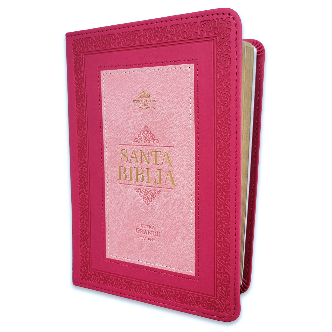 Biblia Reina Valera 1960 Compacta Letra Grande Rosa