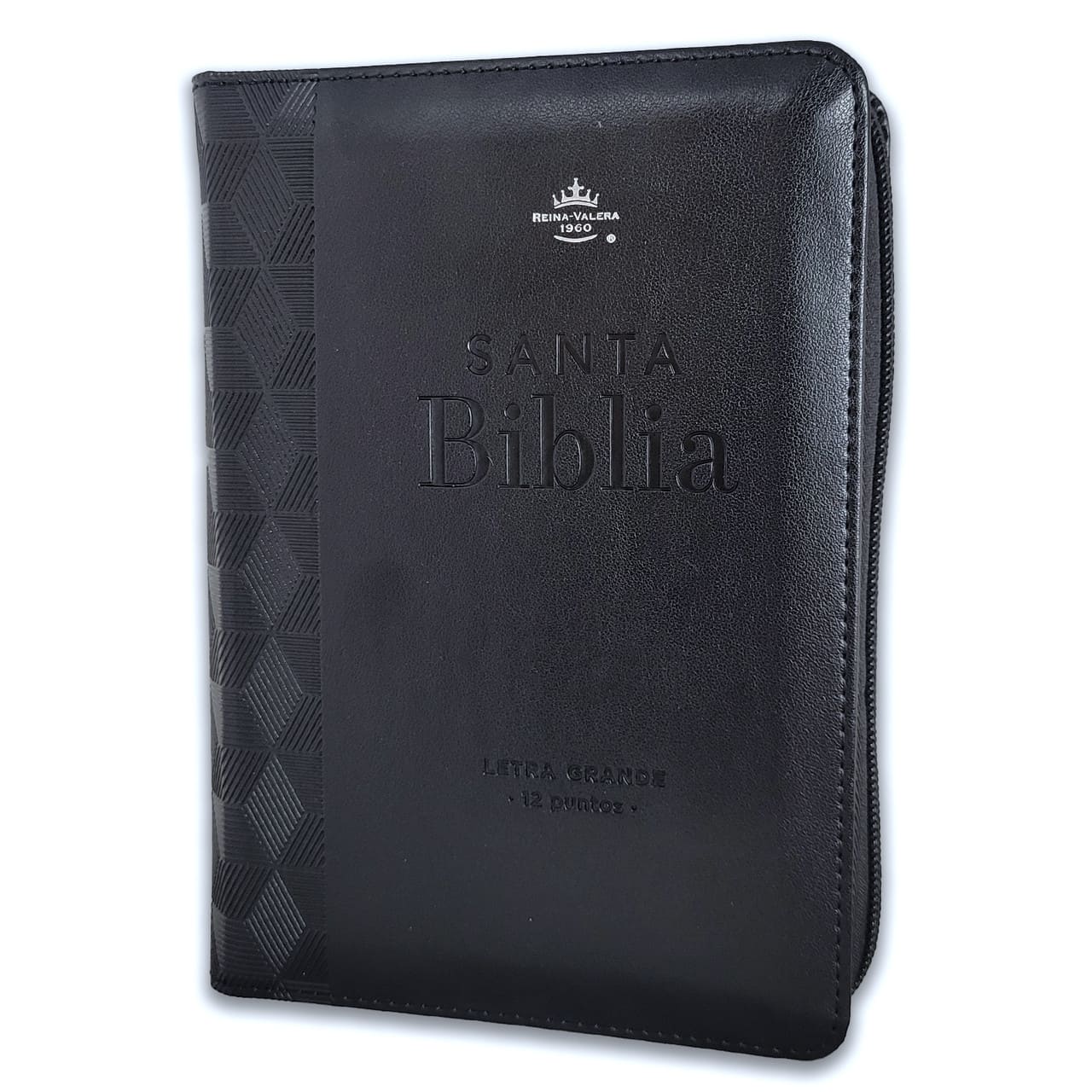 Biblia Reina Valera 1960 Letra Grande Compacta con Cierre Negro