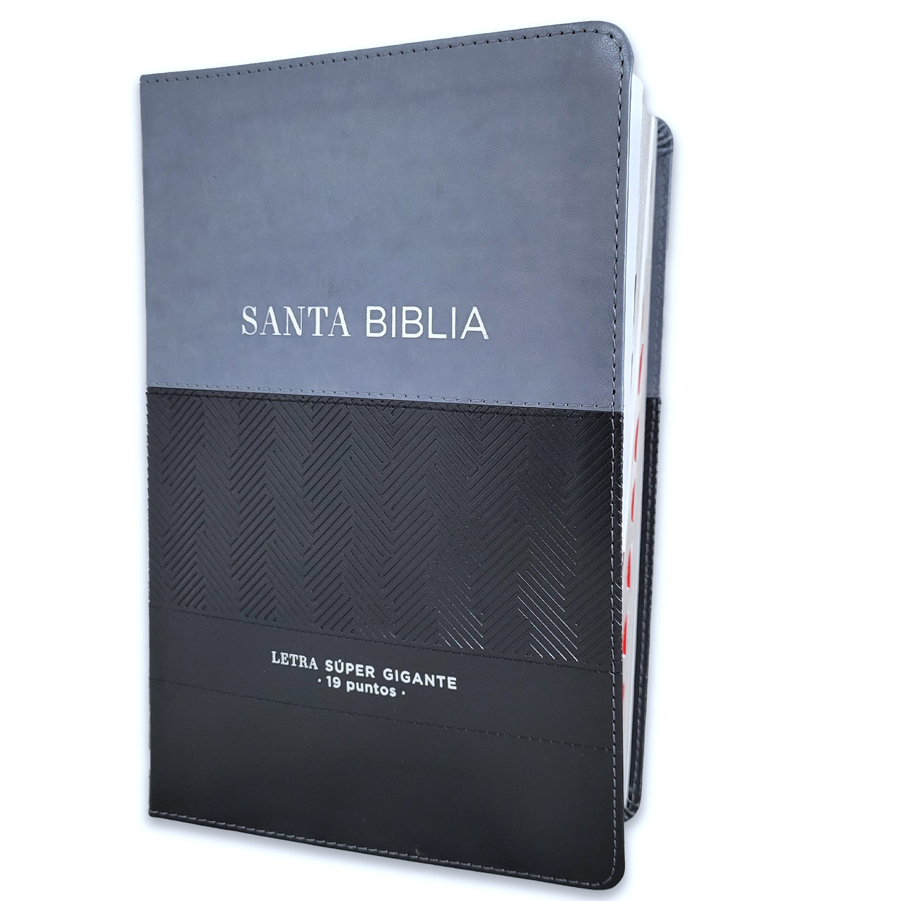 Biblia Letra Súper Gigante RVR1960 Negro Geométrico con Índice