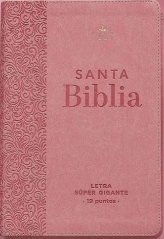 Biblia Letra Súper Gigante RVR1960 Rosa con Índice