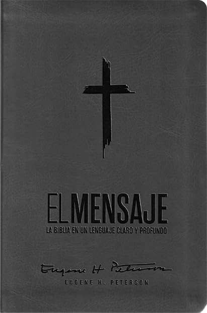 Biblia el Mensaje Imitación Piel Gris